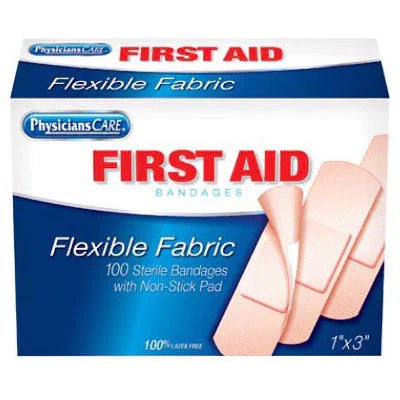 First-Aid Flexible Fabric Adhesive Bandages, 100 Ct