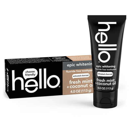 Hello Toothpaste, Fluoride Free Toothpaste, Epic Whitening, 4oz, Tooth Paste