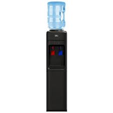 Brio Water Cooler Dispenser, Water Machine, Black Slimline, Hot and Cold Water, Plug Into Wall, Top Loader