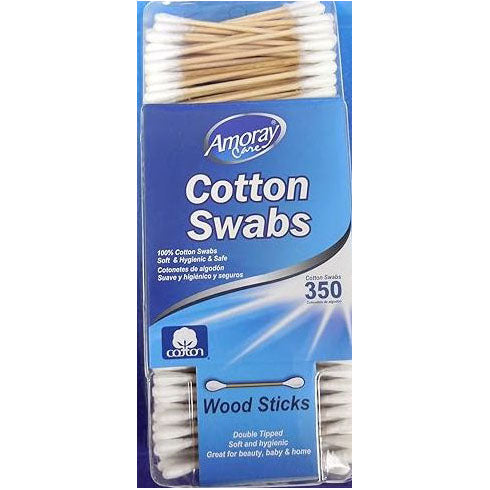 Cotton Swab, Wooden, 350ct, Amoray, Qtip, Cotton Swabs