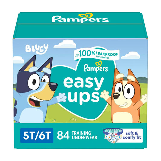 Pampers Easy Ups Bluey Training Pants Toddler Boys Size 5T/6T 84 Count