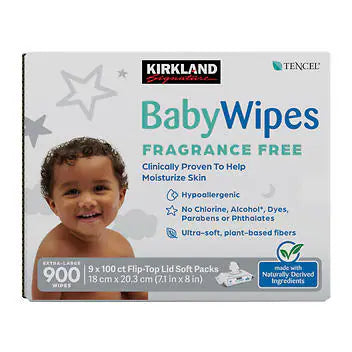 Kirkland Baby Wipes, Wet Wipes, Fragrance Free